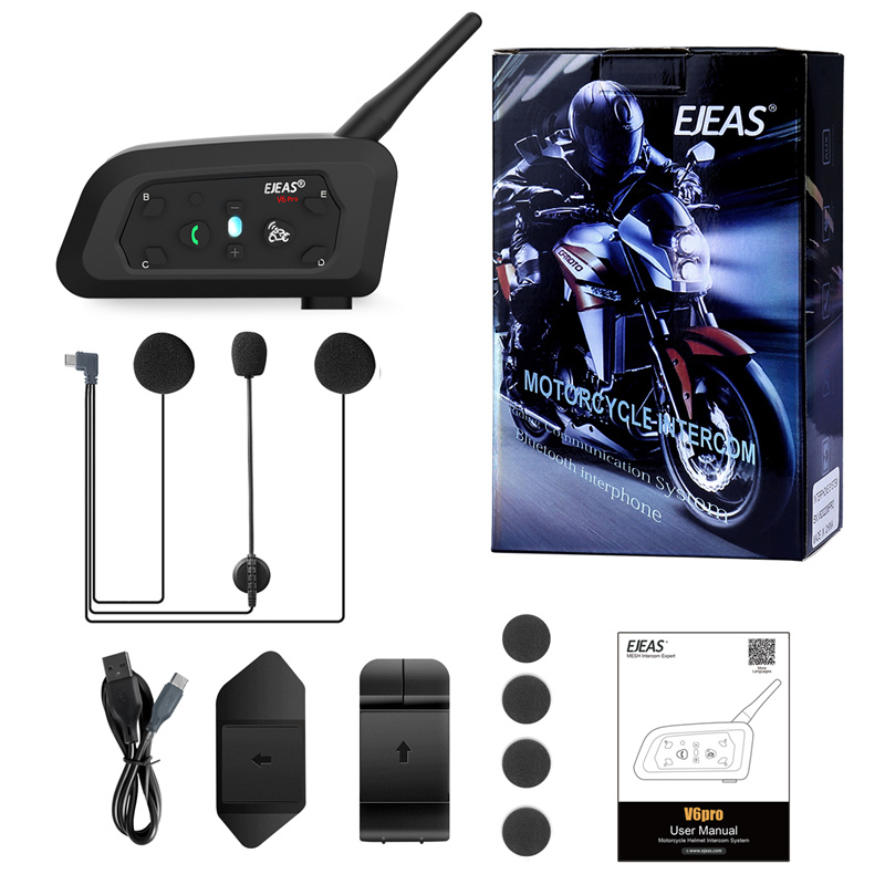 Motorcycle Helmets - Neues Ejeas V6 Pro Full-Duplex Motorradhelm-Headset,