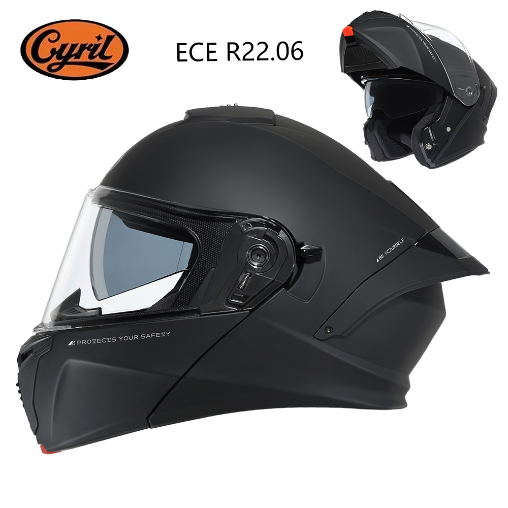 Modular Flip Up Motorcycle Helmet Dot Approved - CYRIL Modularhelm Motorradhelm, zugelassen nach ECE
