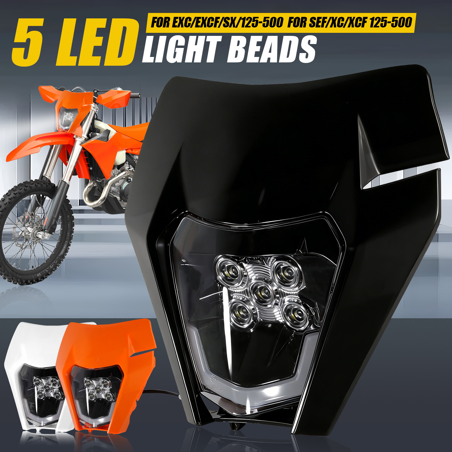5 LED-Scheinwerfer Universal f – Universal Motorcycle Led Headlight Projector Bewertung und Preis