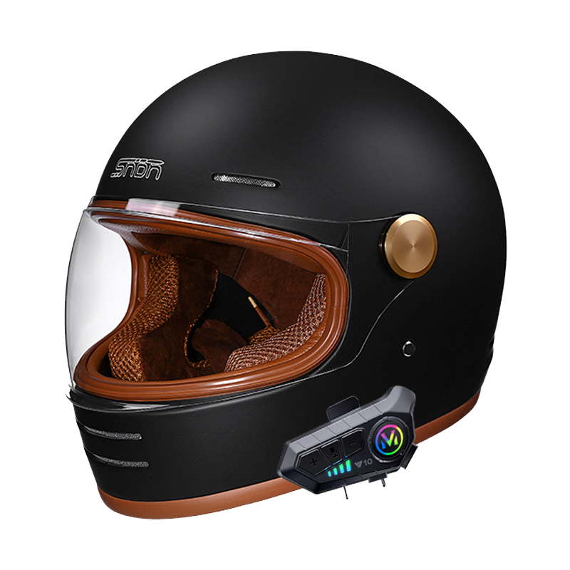 Integraler Retro-Helm mit Blue – Full Face Motorcycle Helmet With Bluetooth Bewertung und Preis